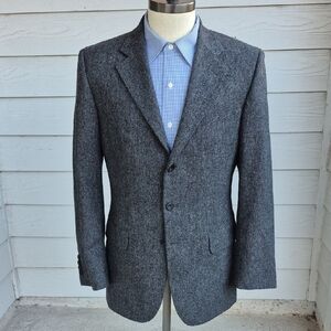 WALKER SLATER Grey Flecked Wool Weave Tweed Sz 42 R Mens Sport Coat Blazer